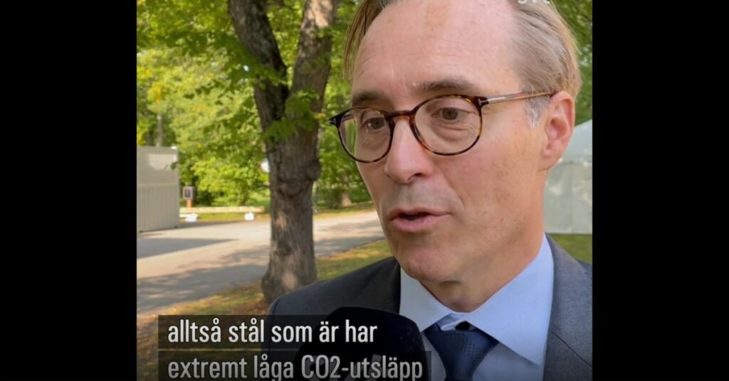 Ovakos VD Markus Hedblom intervjuas i SVT om vätgasanläggningen